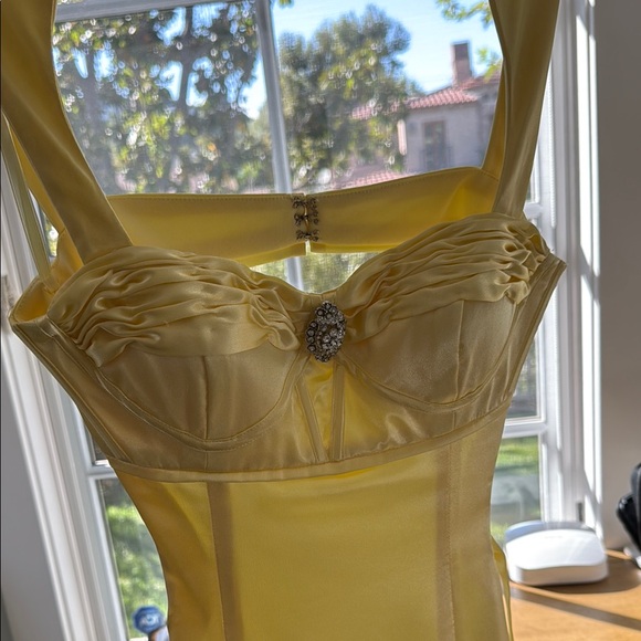 Yellow Spaghetti Strap Maxi Dress - Picture 5 of 6